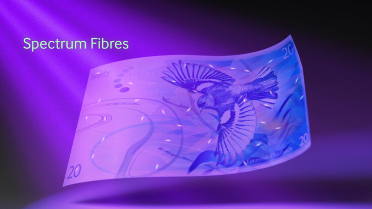 The bank note that we created for Security Fibres promotion video